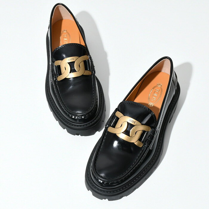 【P10倍&1/25限定☆エントリーで全額ポイントバックのチャンス！】TOD'S トッズ シューズ ローファー 靴 ケイト レザーローファー XXW08J0HL60SHA レディース BLACK ブラック ロゴ シンプル レザー 人気 おすすめ ギフト プレゼントのサムネイル