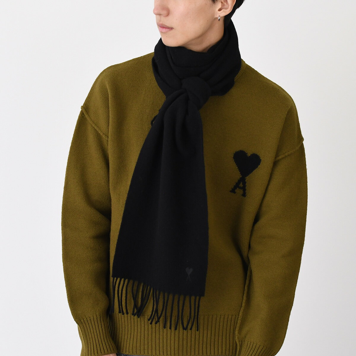 【BLACK FRIDAYクーポン配布中】AMI ALEXANDRE MATTIUSSI AMI DE COEUR アミパリス マフラー Ami De Co..