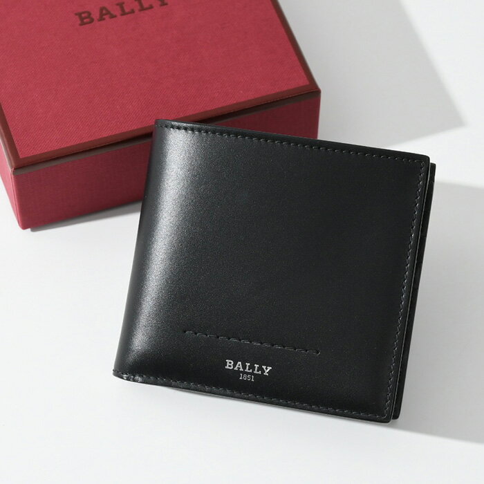 バリー 財布 メンズ BALLY バリー 財布 Scrasai レザー ウォレット MLW025VT101U901P メンズ ブラック 二つ折り財布 折りたたみ財布 レザー ロゴ ステッチ シンプル 人気 おすすめ rc0420