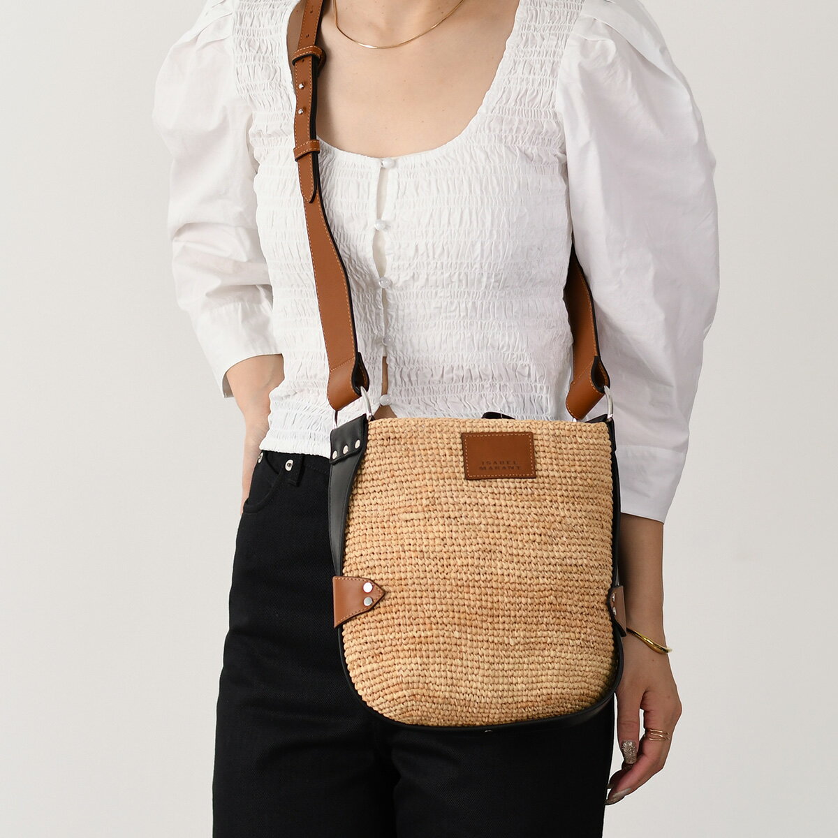 【全品P3倍&最大10,000円OFF】ISABEL MARANT イザベルマラン バッグ かごバッグ ショルダーバッグ MINI BAYA SHOULDER BAG PP0018FA A1X15M レディース ベージュ ラフィア mzcpのサムネイル