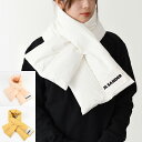 JILSANDER ジルサンダー ダウン マフラー ダウンスカーフ J40TE0002 J74276 J40TE0002 J70008ロゴラベル キルト ロゴ ...