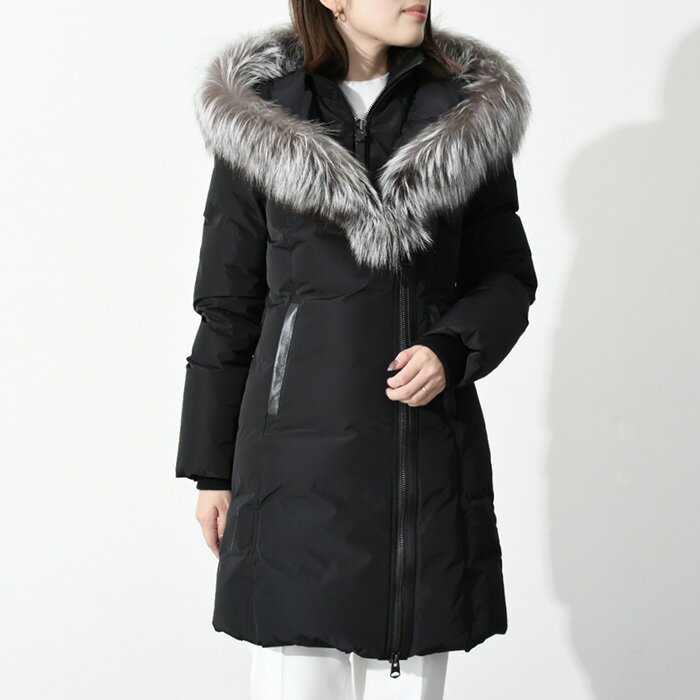 MACKAGE マッカージュ ダウン コート アウター KAY-X ファーダウンコート ロング レディース BLACK ブラック 黒 冬 防寒 ジップアップ Aライン シンプル 人気 おすすめ ギフト プレゼントのサムネイル