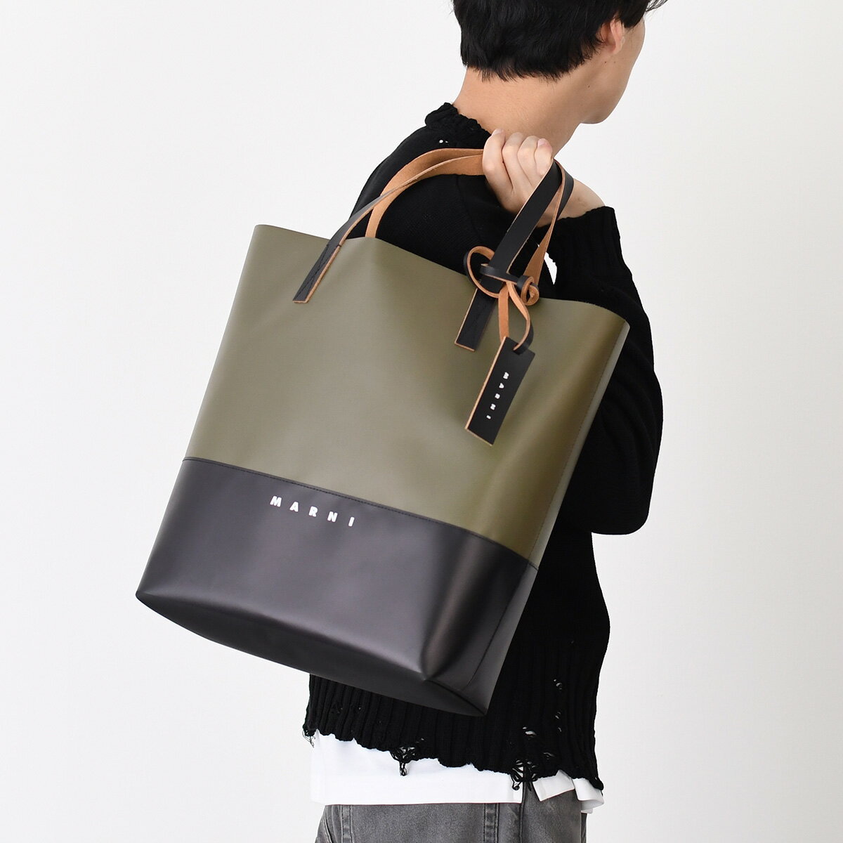 〜7/31限定値下　MARNI PVCトートバッグ MARNI - 【ラスト1点】PVC ショッピングバック / 横長トート