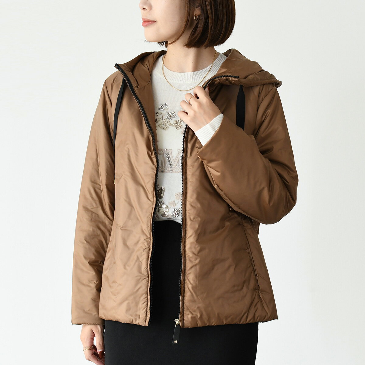 Max Mara マックスマーラ ジャケット アウター パーカー THE CUBE キューブ GREENH テクニカル キルティングライトアウター 94860824600025 レディース キルティング ブラウンのサムネイル