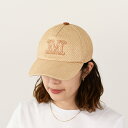 Max Mara マックスマーラ 帽子 キャップ ラフィア ルック ベースボールキャップ JEZ ジェズ 2514571072600 レディース ベージュ ロゴ刺繍 春 夏 sstmcp