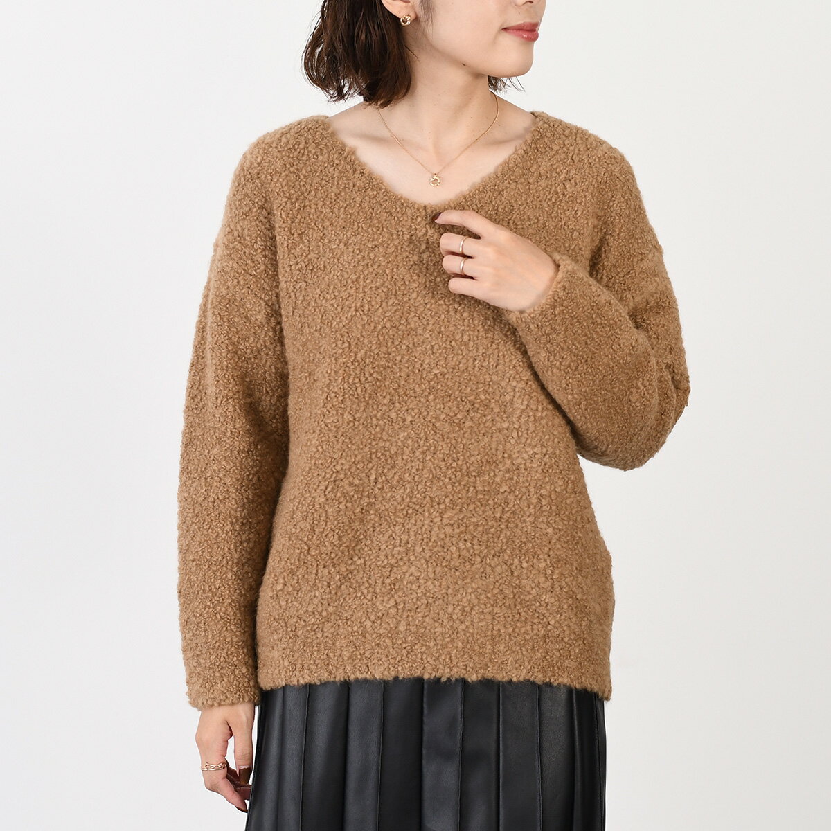 極美品✨ Max Mara 白タグ Mロゴ モヘアウールニット キャメルブラウン MaxMara☆最新作 キャメル テディベアアイコンコート☆関税込み (Max