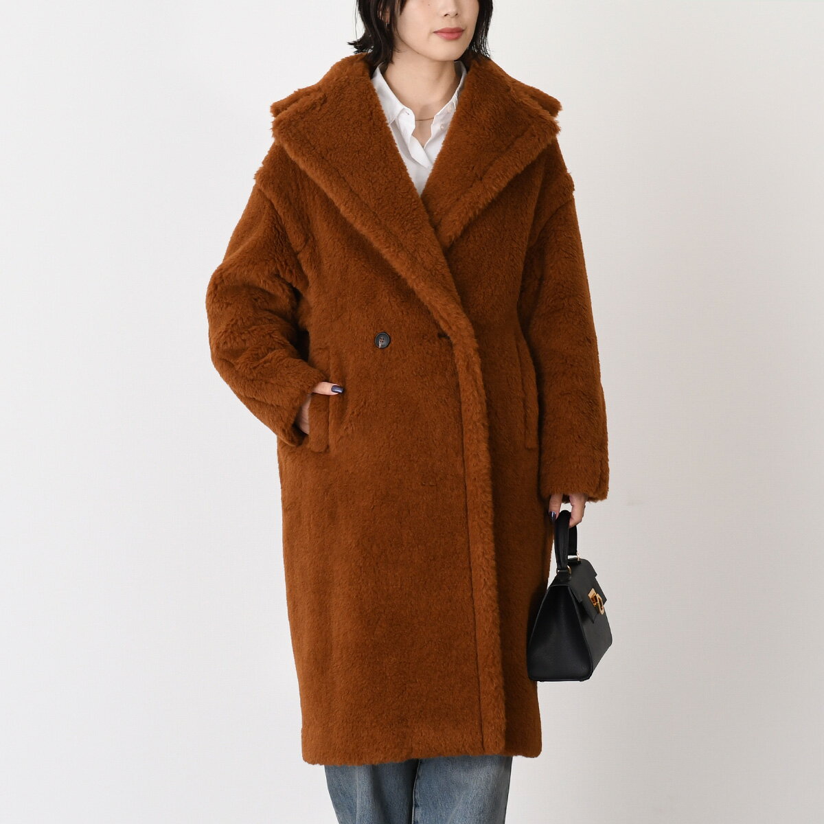 Max Mara マックスマーラ テディベア アイコン コート アウター TEDGIRL テディ 1016052600 レディース ブラウン オーバーサイズ ロング アルパカ ヴァージンウール シルクのサムネイル