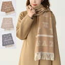 Max Mara マックスマーラ マフラー WSKLAUSE クラウス ピュア カシミヤ ジャカード ストール 4546304206 レディース ベージュ ブラ...