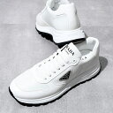 PRADA プラダ スニーカー PRAX ブラッシュドレザー Re-Nylon 2EE369 3LKI ロゴ メンズ ホワイト WHITE 白 ローカット レースアップ おすすめ 人気 ギフト プレゼント