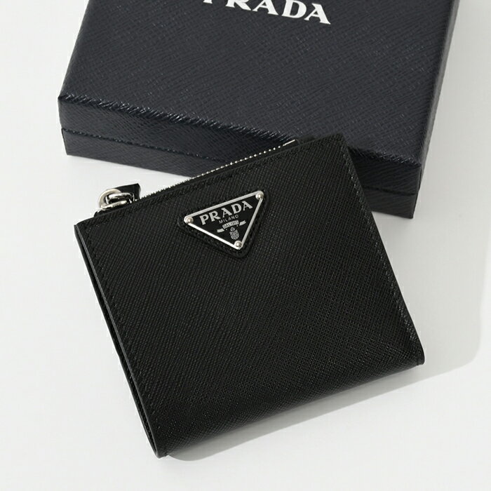 PRADA プラダ ウォレット 財布 サフィアーノトライアングルロゴ財布 2ML049 QHH メンズ ブラック 二つ折り財布 折りたたみ財布 トライアングルロゴ レザー 人気 おすすめのサムネイル