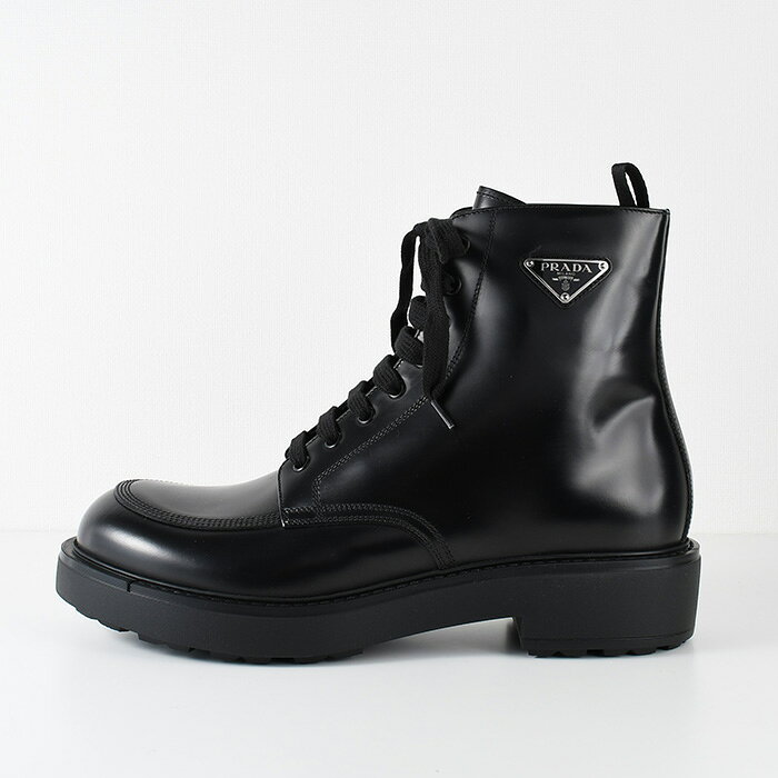 【決算SALE10％オフ対象】PRADA プラダ ブーツ 靴 ブラッシュドレザー 2TG220 055 ...
