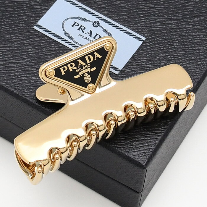 PRADAヘアアクセサリー　リボン黒ゴールド 非常に美品♡お値引き中明日まで！ PRADAヘアアクセサリー リボン黒ゴールド 非常に美品♡お値引き
