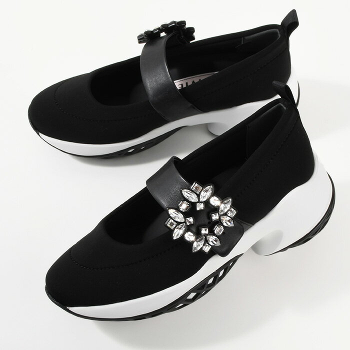 Roger Vivier ロジェ ヴィヴィエ スニーカー シューズ ヴィヴ ラン ストラス バックル テクニカルファブリック バレリーナ RVW50637520T81 レディース ブラック 靴 ビジューのサムネイル