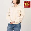 【全商品ポイント10倍】AMI ALEXANDRE MATTIUSSI AMI DE COEUR アミパリス ジャケット シャツ アウター カラーコットンツイル クロップド FSH168 DE0039 レディース アイボリー ロゴ 長袖