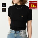 【全商品P5倍】Vivienne Westwood ヴィヴィアン ウエストウッド ニット トップス BEA タートルネック 半袖 18030034 Y002M レディース ブラック ブラウン ウール セーター sstmcp