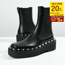 【全品P5倍&20%オフクーポン対象】VALENTINO ヴァレンティノ ブーツ シューズ スタッズアンクルブーツ S0HE0 RPX レザー ブラック 黒 サ...