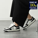 【ポイント10倍!】PRADA プラダ 靴 シューズ ダウンタウン レザー スニーカー 1E792M3LKG レディース ホワイト ブラック トライアングルロゴ レースアップ ラバーソール