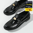 【11/1限定P10倍|最大1万円OFF】MIU MIU ミュウミュウ ローファー ブラッシュドレザーローファー 5D773 ULX NERO ブラック 黒 シューズ レザー ロゴ メタル ラバーソール 靴 レディース