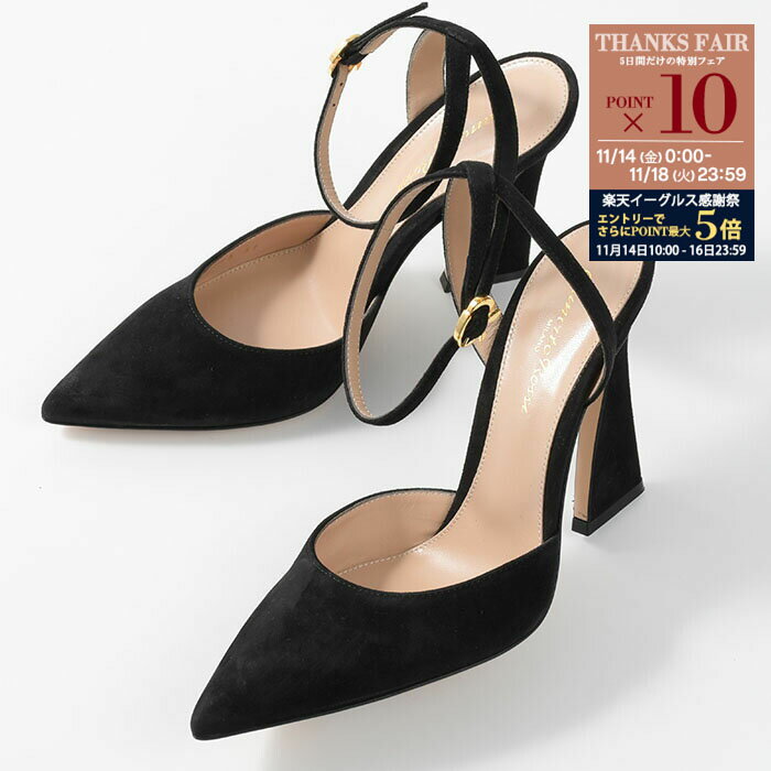 【P10倍対象＆金土日限定クーポン配布中】GIANVITO ROSSI ジャンヴィト ロッシ AURA D'ORSAY パンプス G95393 15RIC 靴 シューズ BLACK ブラック 黒 レディース オケージョン 結婚式 アンクルストラップ