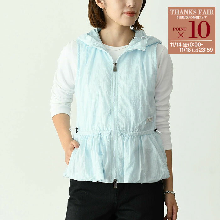 【P10倍対象】TATRAS タトラス ベスト ジレ アウター NITRA ニトラ ブルゾン LTAT24S4945 L レディース SAX ブルー ナイロン 軽量 秋冬 春 ベスト