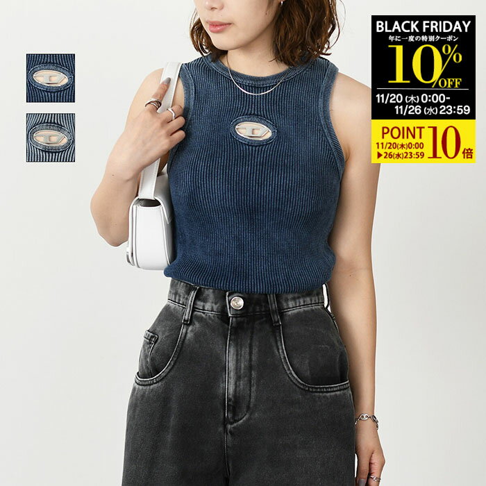 【10％OFFクーポン＆P10倍】DIESEL ディーゼル タンクトップ トップス M-ANCHOR-A-SL ノースリーブニッ..