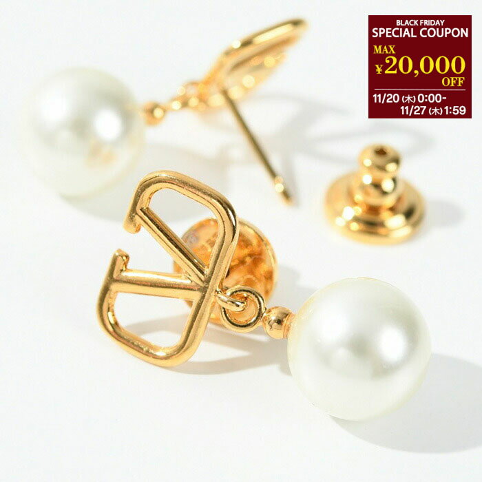 【BLACK FRIDAYクーポン配布中】VALENTINO ヴァレンティノ ピアス アクセサリー Vロゴ シグネチャー スワロフスキー パール J0E36 UXM レディース ゴールド スワロフスキー メタル パール オケージョンのサムネイル