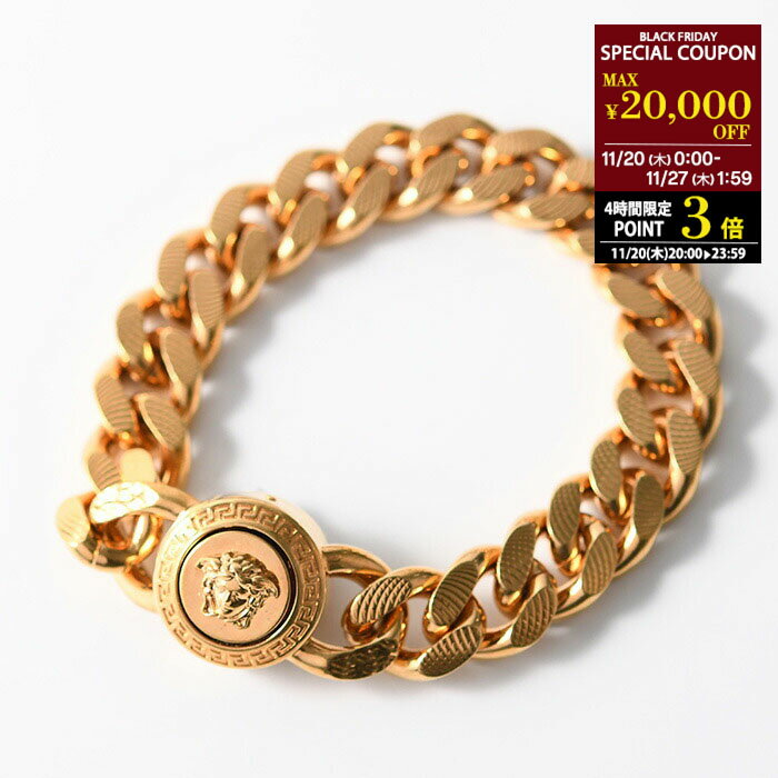 【クーポン＆4H限定P3倍】VERSACE ヴェルサーチ ヴェルサーチェ メデューサ チェーン ブレスレット MEDUSA モチーフ ゴールド 真鍮 メタル メンズ ベルサーチ アクセサリー ヴェルサーチ DG06996DJMTのサムネイル