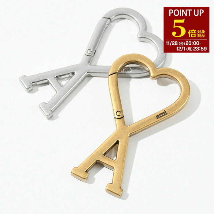 【P5倍対象商品】AMI ALEXANDRE MATTIUSSI AMI DE COEUR アミパリス キーチャーム メタルキーリング UKR907 369 レディース ユニセックス シルバー ロゴ キーホルダー