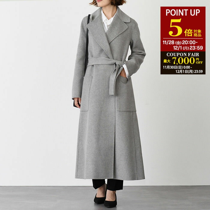 【P5倍対象＆クーポン】S Max Mara エス マックスマーラ コート アウター PAOLORE ピュアヴァージン ウールコート 90160739650 2519011071600 レディース グレー ウール ダブル ロングコートのサムネイル