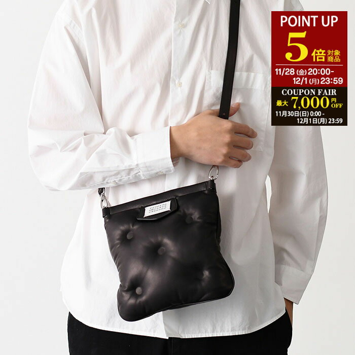 【P5倍対象＆クーポン】MAISON MARGIELA メゾン マルジェラ GLAMSLAM FLAT バッグ SB1WG0005P4300 メンズ ユニセックス ブラック バッグ BAG ショルダーバッグ