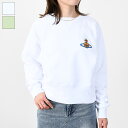 【MAX7,000円OFFクーポン配布中】Vivienne Westwood ヴィヴィアン ウエストウッド トップス スウェット クルーネックロゴコットンSWEAT 1I010001 J0006 トレーナー グリーン ホワイト レディース 人気