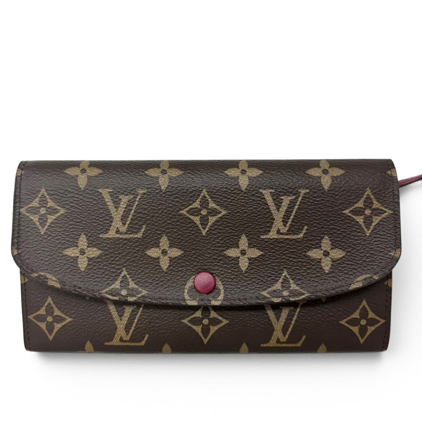 B, C, D, G, J, L, S, T, Z - LOUIS VUITTON ルイ ヴィトン モノグラム ポルトフォイユ エミリー 2つ折 ファスナー長財布 フューシャ M60697