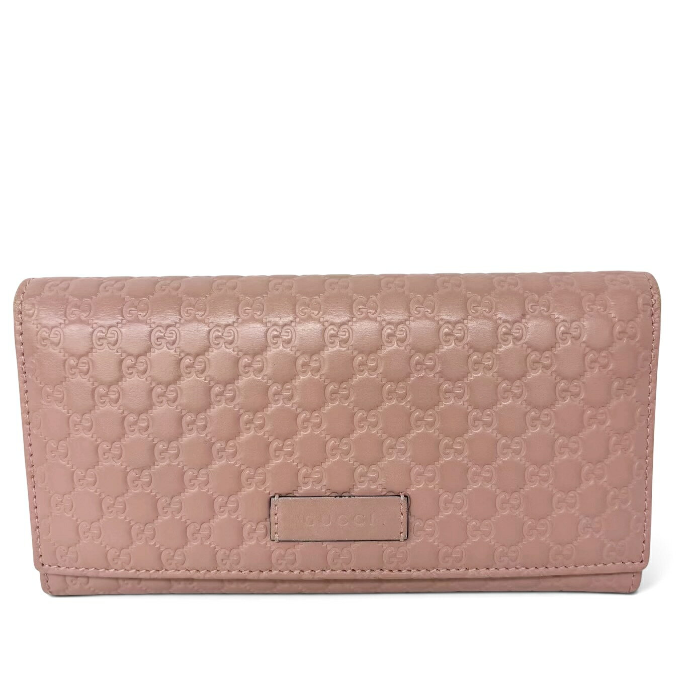 乐天商城 - GUCCI グッチ マイクログッチシマ レザー 2つ折 長財布 ピンク 449396