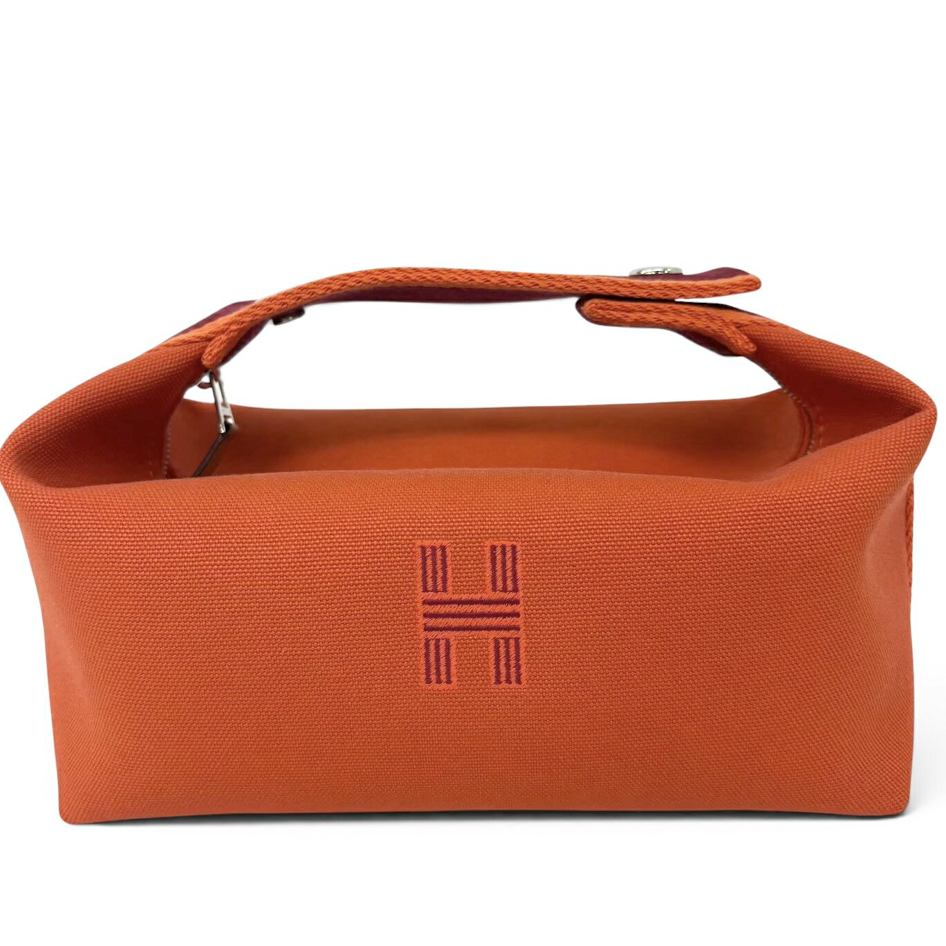 乐天商城 - HERMES エルメス ブリッドアブラック PM ポーチ バニティバッグ ハンドバッグ キャンバス オレンジ レディース