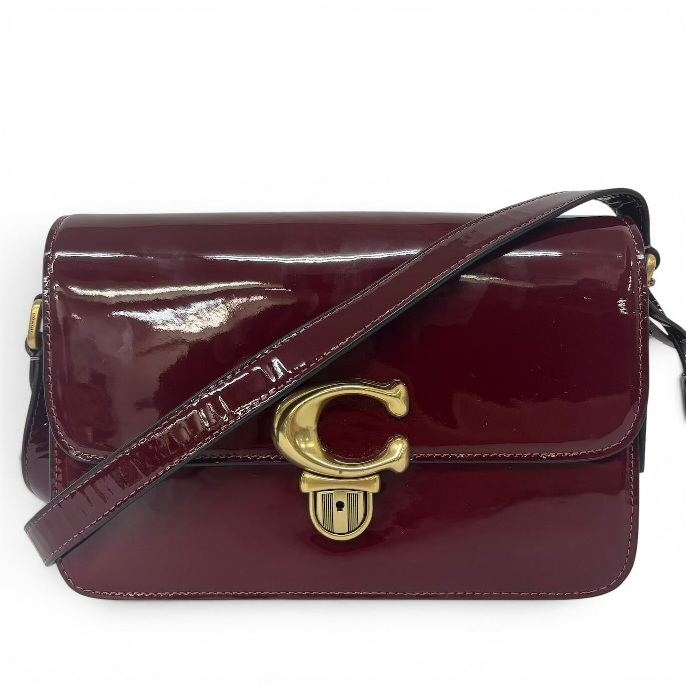 乐天商城 - COACH コーチ ストゥディオ ショルダーバッグ エナメル レッド CE723 レディース