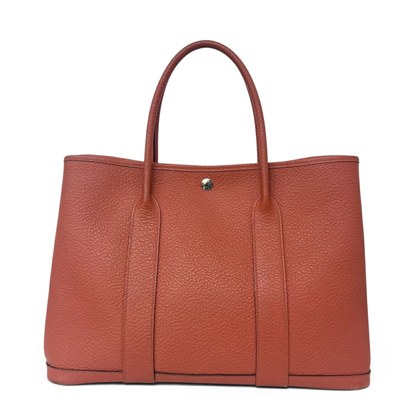 乐天商城 - HERMES エルメス ガーデンパーティー PM size36 ヴォー・ネゴンダ ハンドバッグ カピュシーヌ オレンジ C刻印 レディース