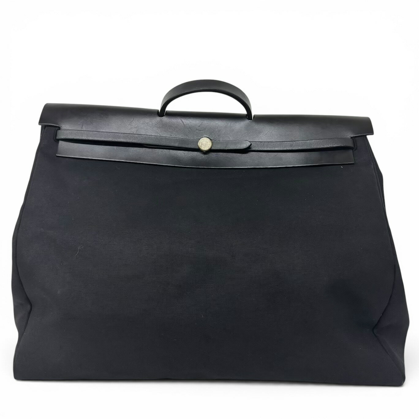 乐天商城 - エルメス HERMES エールバッグGM ハンドバッグ 2WAY ショルダーバッグ トワルオフィシエ レザー ブラック 黒