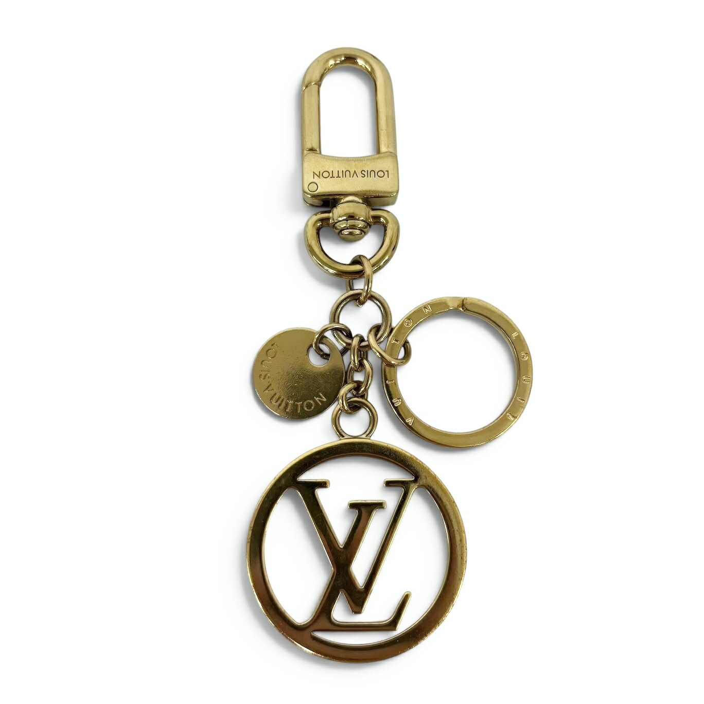 乐天商城 - LOUIS VUITTON ルイヴィトン ポルトクレ LVサークル チャーム キーホルダー ゴールド M68000 ユニセックス