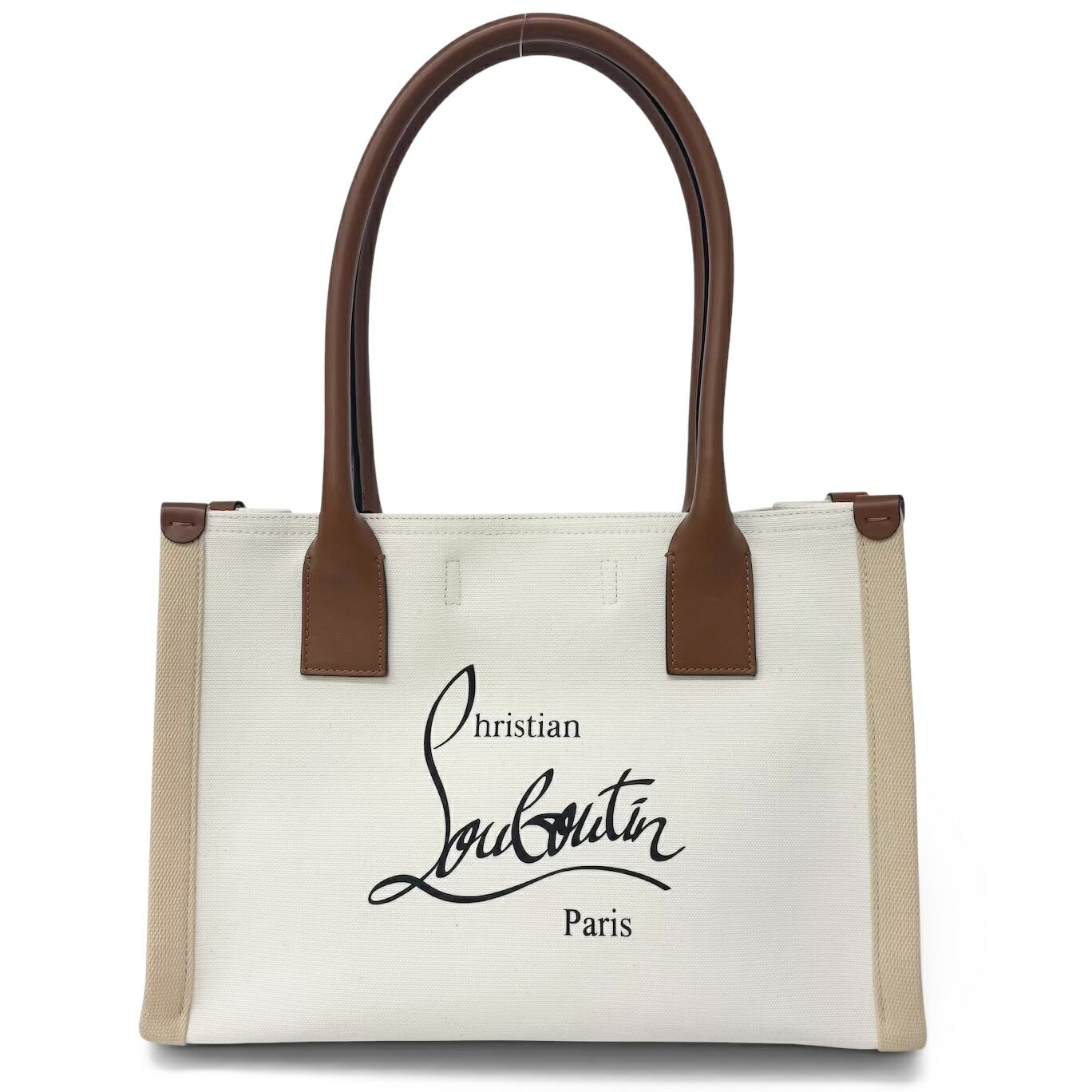 乐天商城 - Christian Louboutin クリスチャンルブタン Nastroloubi ナストロルビ E/W Small トートバッグ ホワイト 3235233 レディース