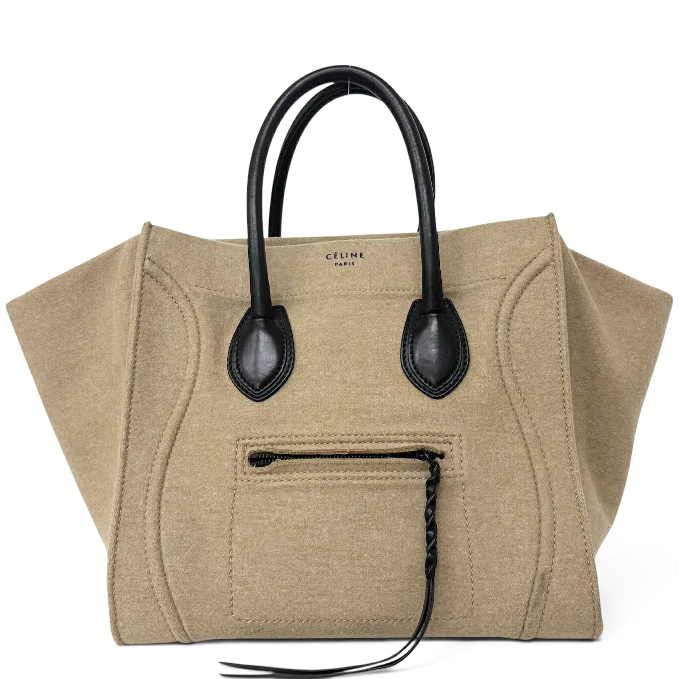 CELINE Luggage Nano 2way ベージュ系 キャンバス レザー CELINE 