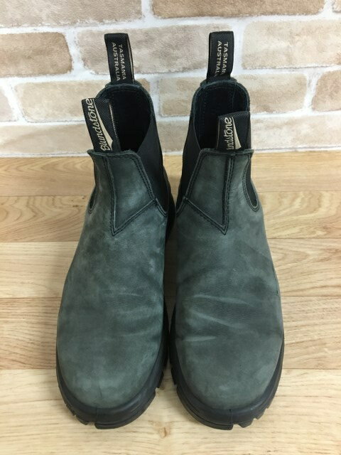 【中古】 Blundstone ブランドストーン ショートブーツ 001373 サイドゴア ヌバック グレー 7 33830050