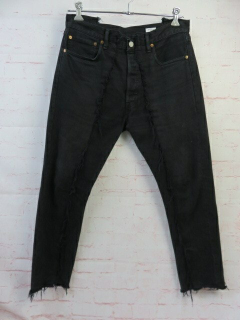 【中古】 OLD PARK オールドパーク Levi's リーバイス ブラックデニム ジーンズ ダメージ加工 ブラック サイズ表記なし 991787393