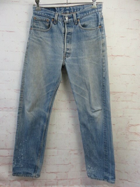 【中古】 Levi's リーバイス 501 デニム ブルージーンズ ブリーチ加工 ブルー W33 L34 991791624