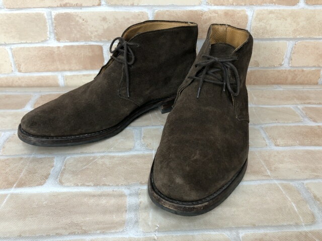 【中古】 CROCKETT&JONES クロケットアンドジョーンズ チャッカブーツ スエード ブラウン 8.5 111406653