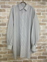 【中古】日本製 KALANCHOE カランコエ Seersucker long shirt シアサッカー ロング シャツ オーバーシルエット ホワイト グレー 表記なし 33878639