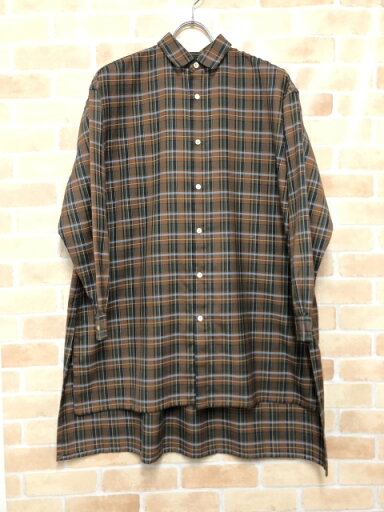 【中古】 Gymphlex ジムフレックス ツイルチェックスクエアテールチュニック ブラウン 14 111408701 【中古】 Gymphlex ジムフレックス ツイルチェックスクエアテールチュニック ブラウン 14 111408701