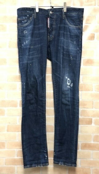【中古】 DSQUARED2 ディースクエアード COOL GUY JEAN ダメージジーンズ インディゴ 52 111424275