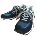 【中古】New Balance ニューバランス ML574ESS ローカット スニーカー ネイビー 28CM 44834198(4)