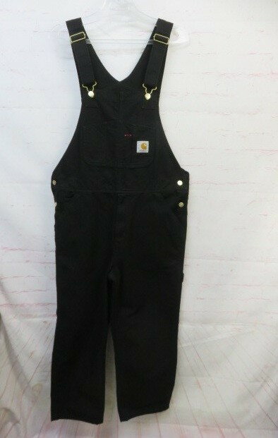 【中古】Carhartt WIP カーハートワークインプログレス BIB OVERALL 900.21PO03625.0721 ブラック 32 X 32 991846978