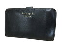【中古】kate spade new york ケイト・スペード ニューヨーク コンパクトウォレット ロゴ ブラック 44837638(4)